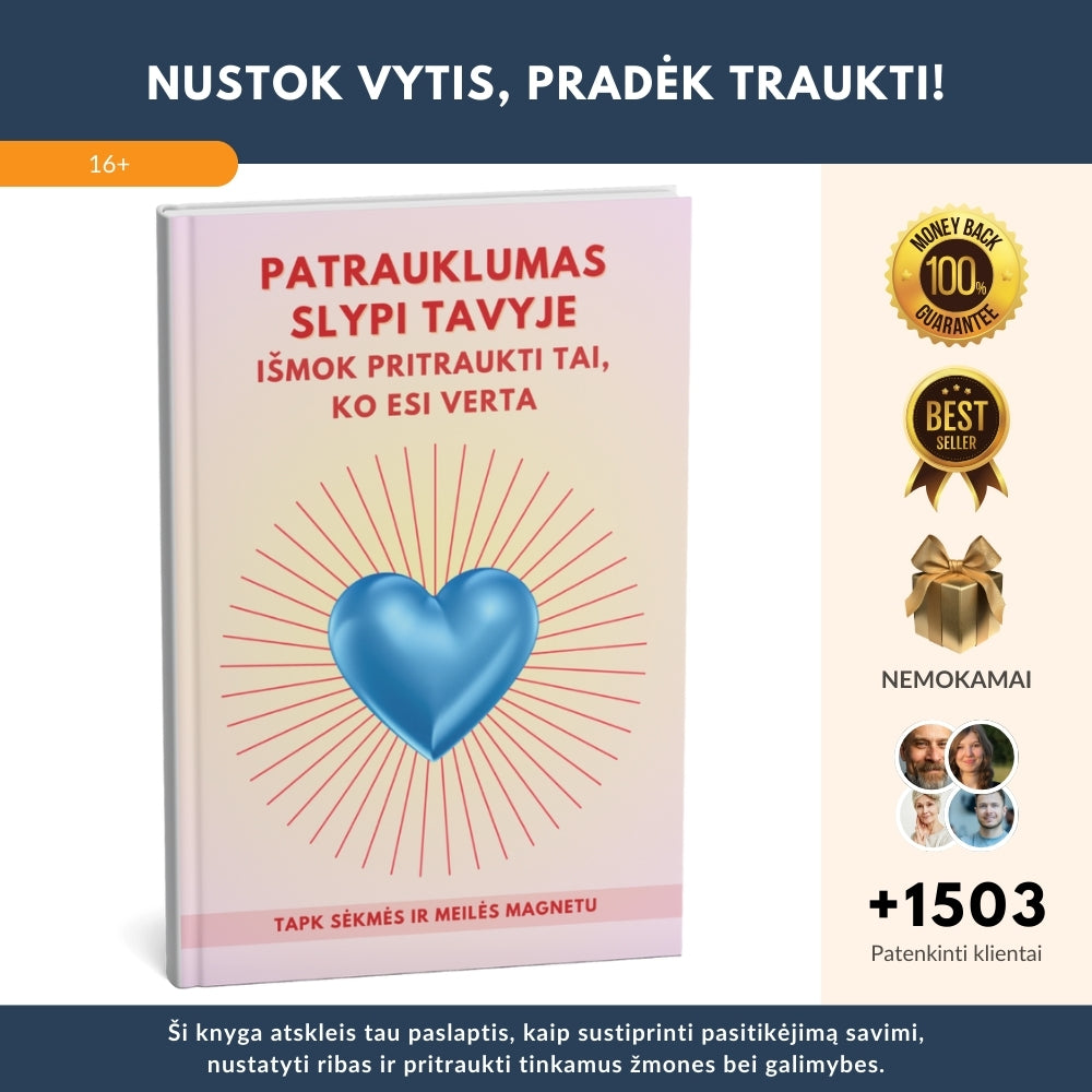 Tapk sėkmės ir meilės magnetu: Atrask savo vidinę jėgą + 3 BONUSAI